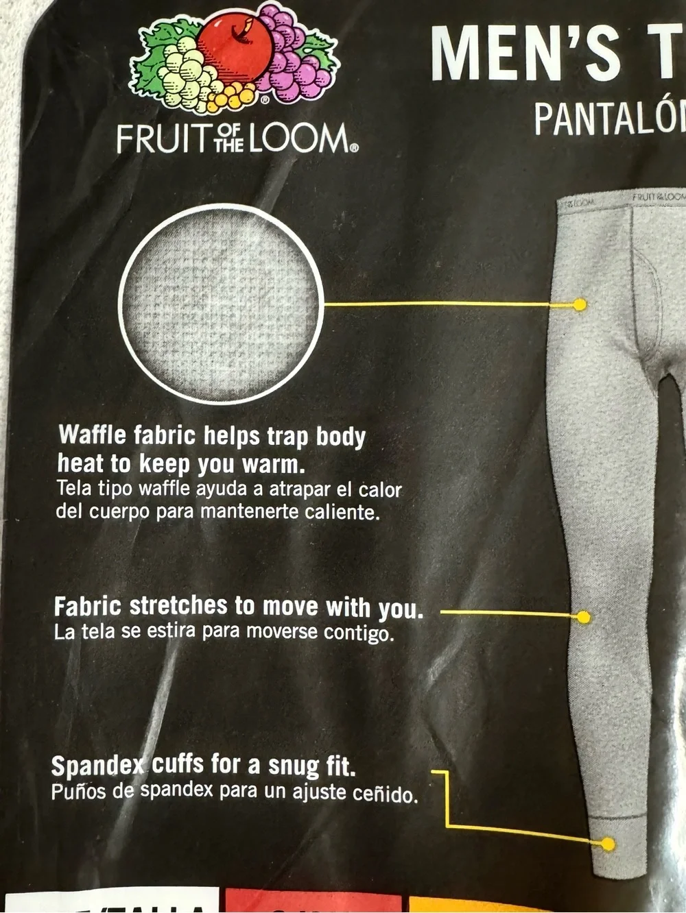 Fruit of the Loom Thermal Underwear Pants Long Johns NWT Natural